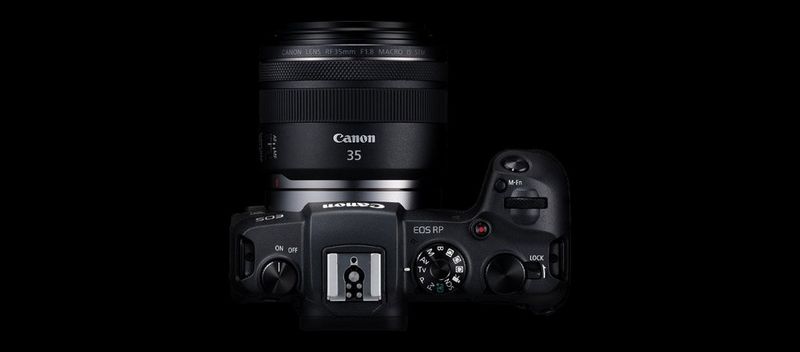 Canon EOS RP with RF 35mm top view