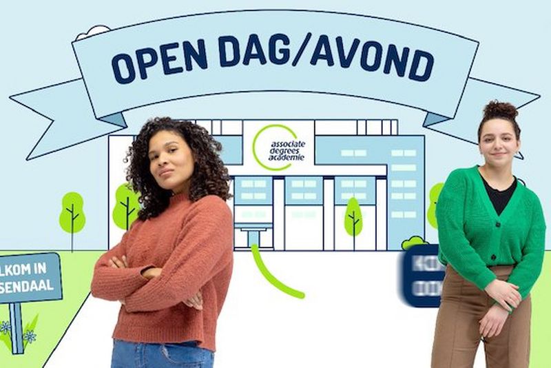 Still uit promotievideo voor open dag/avond Associates degress Academie