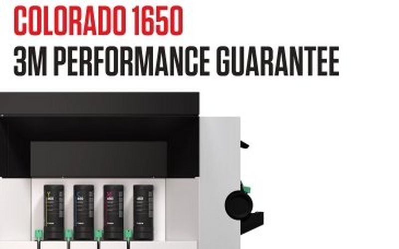 COLORADO 1650 UVGEL INK FÅR 3M PERFORMANCE GUARANTEE-CERTIFICERING