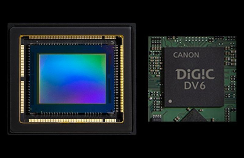 Sensor CMOS de tipo 1.0 e DIGIC DV6