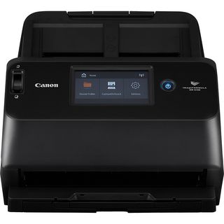 Canon imageFORMULA DR-S150 scanner with USB and network interface options, and colour touch screen