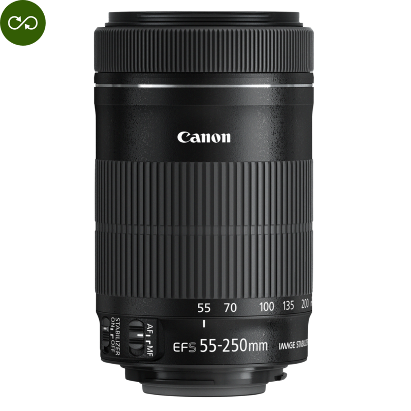 Canon EF-S 55-250mm f/4-5.Canon EF-S 55-250mm f/4-5.6 IS STM Lens Product Front View 6 IS STM Lens Product Front View