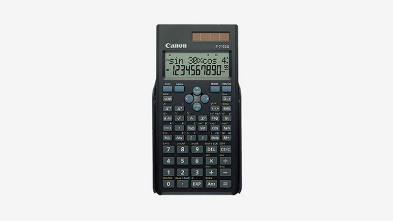Canon F-715SG calculator on a plain light background.