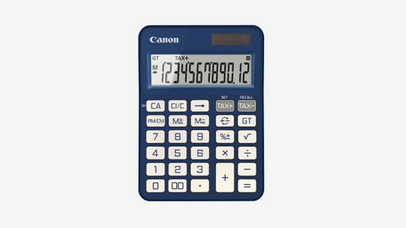Canon KS-125KB calculator on a plain light background.