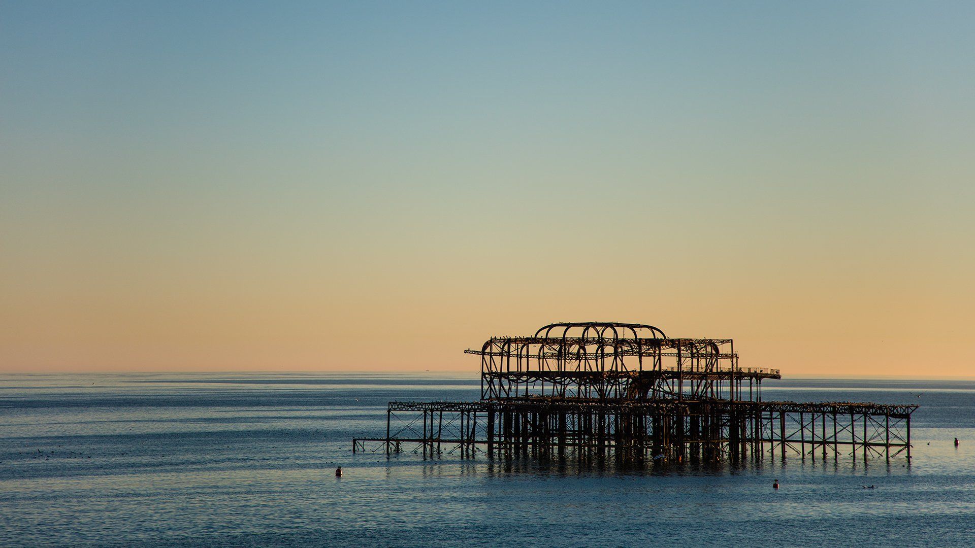 Brighton pier at sunset