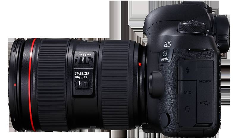 The EOS 5D Mark IV side view from left