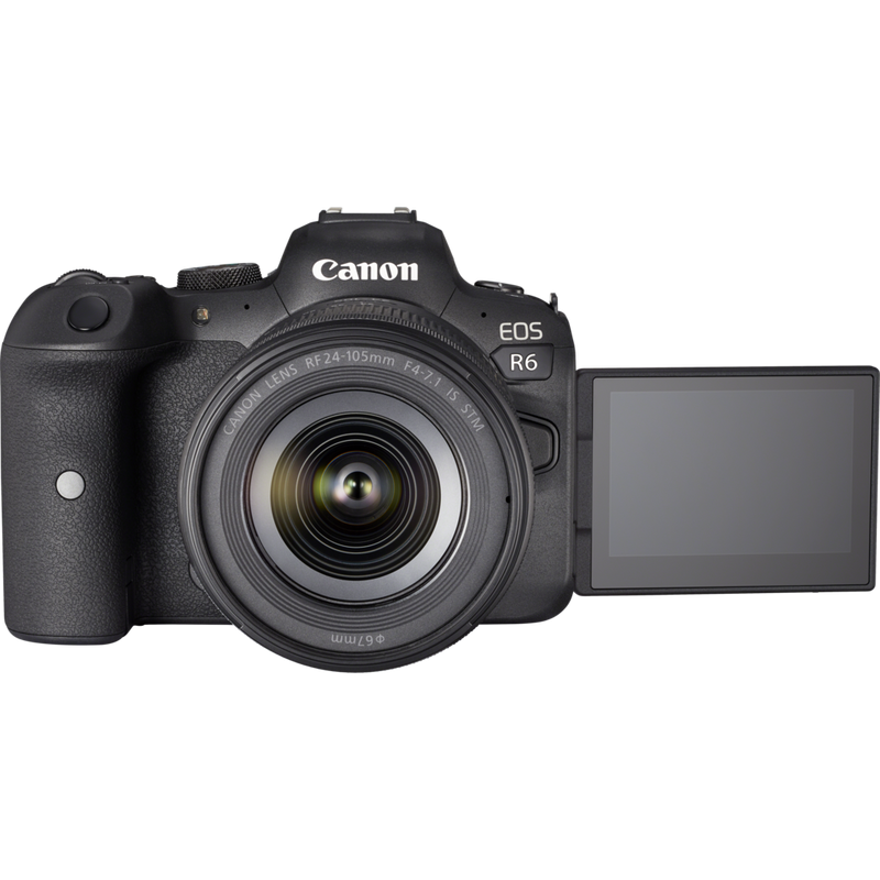 Canon Cámara sin espejo EOS R6 de fotograma completo con video 4K, sensor  CMOS de fotograma completo, procesador de imagen DIGIC X, ranuras dobles  para tarjetas de memoria SD UHS-II y hasta 12 fps con obturador mecánico,  solo  