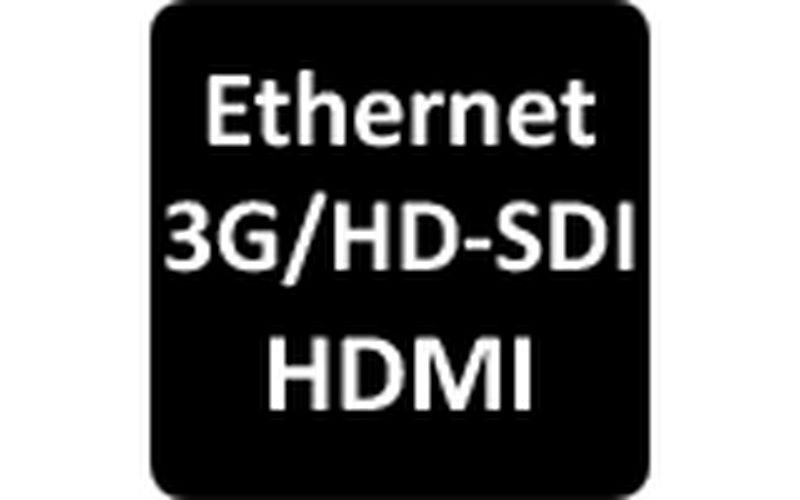 Ethernet (RJ45, PoE+), 3G/HD-SDI, HDMI
