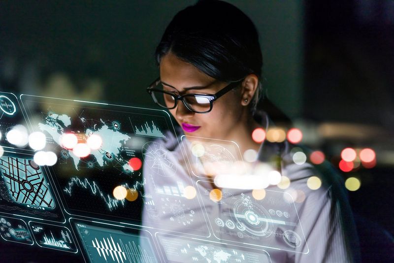 Work professional using CyberGuard to improve data security 