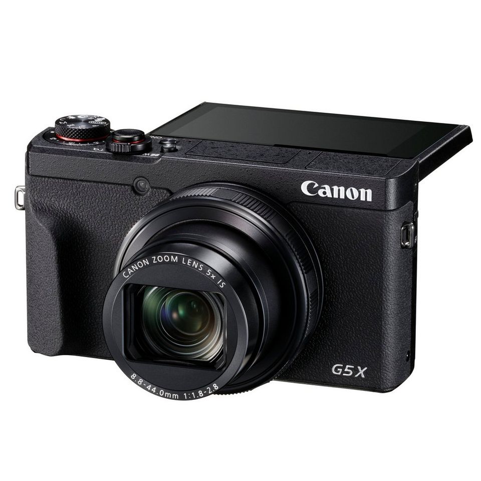 The Canon PowerShot G5 X Mark II camera.