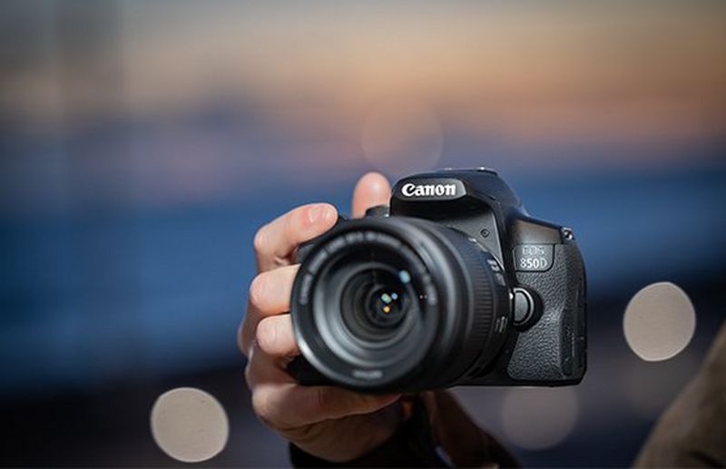 A Canon EOS 850D camera.