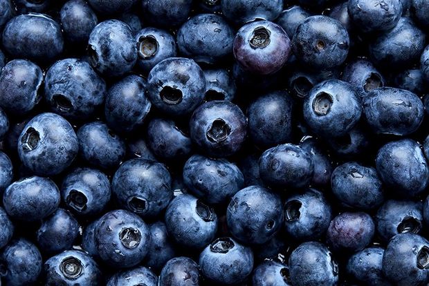 A close-up shot of blueberries in a bowl.