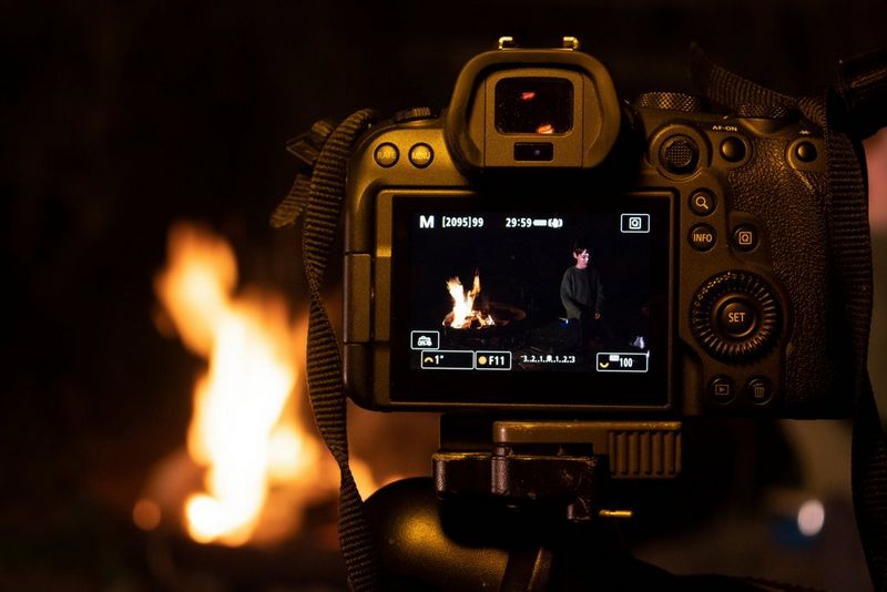 camera on fire