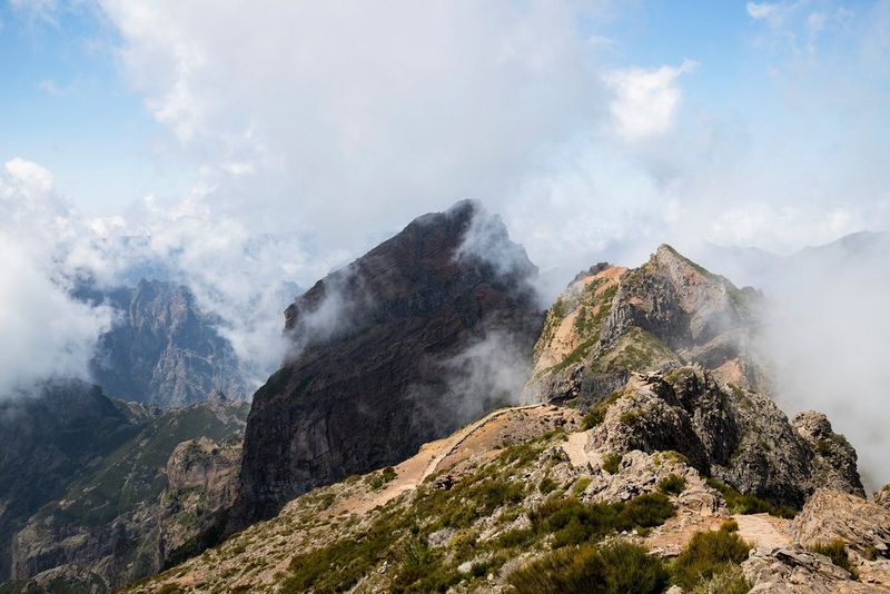 Misty mountaintops in Madeira. Photo by Michaela Nagyidaiová on a Canon EOS 6D Mark II with a Canon EF 24-70mm f/4L IS USM lens.