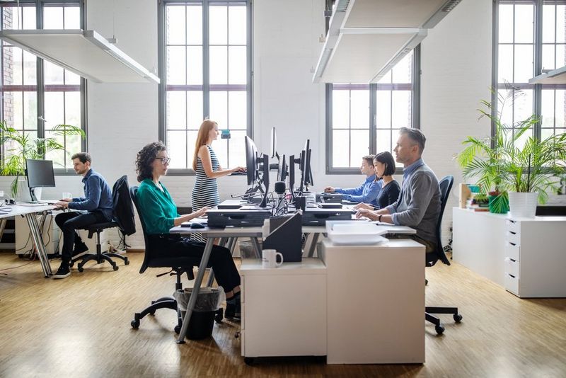 Picture of people working in an office