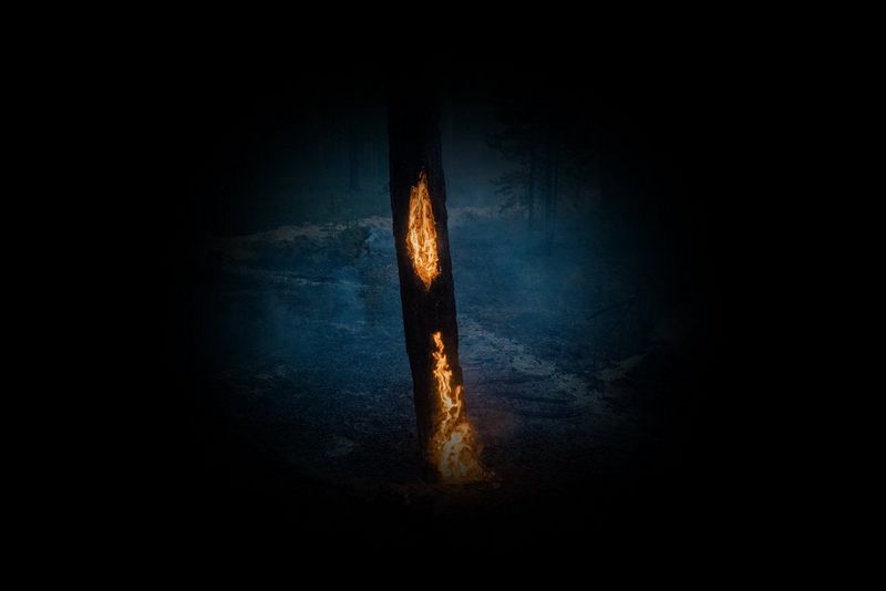 ‘As frozen Land Burns’ by Nana Heitmann photograph showing VI impairment retinitis pigmentosa simulation