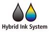 Hybrid ink for sharp text and vivid photos
