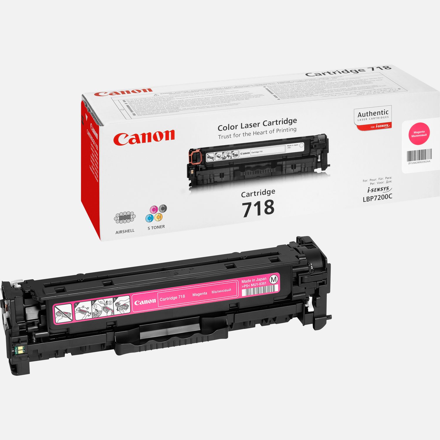 Cartouche toner magenta Canon 718M