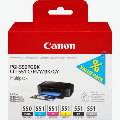 Canon - PGI-550XL BK 2P - Cartouche noire pack 2 - produit d'origine -  6431B005