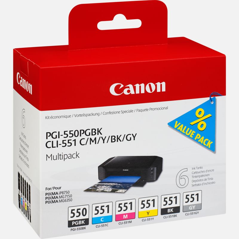 Canon PGI550 CLI551 IP 7200 avec PUCES iMP 10 Cartouches encre compatible pour imp 