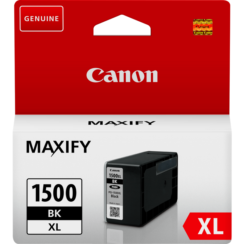 Canon PGI-1500XL Tinte Schwarz mit hoher Reichweite Produkt Vorderansicht