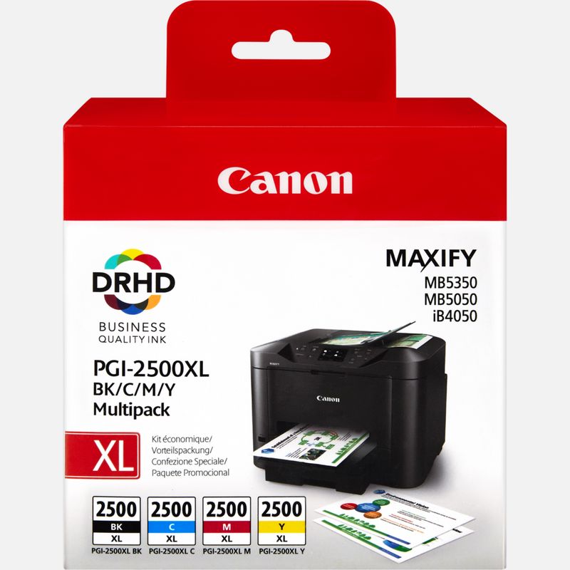 canon pgi 2500xl high yield bk c m y ink cartridge multipack
