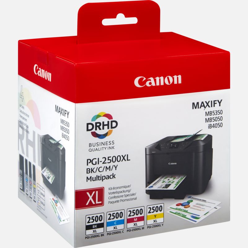 canon pgi 2500xl high yield bk c m y ink cartridge multipack