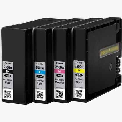 Image of Canon PGI-2500XL High Yield BK/C/M/Y Ink Cartridge Multipack