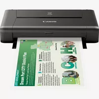 Canon PIXMA iP110 with Battery Product Front View With Paper Tray Out