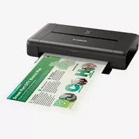 Canon PIXMA iP110 with Battery Product Front Slant View With Paper Tray Out