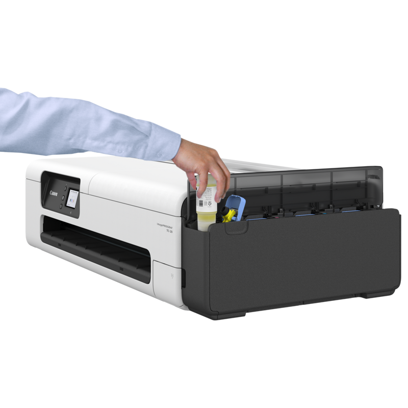 Easy operation Canon imagePROGRAF TC-20 printer.