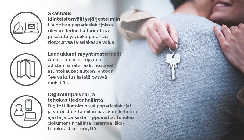 Skannaus kiinteistönvälitysjärjestelmiin