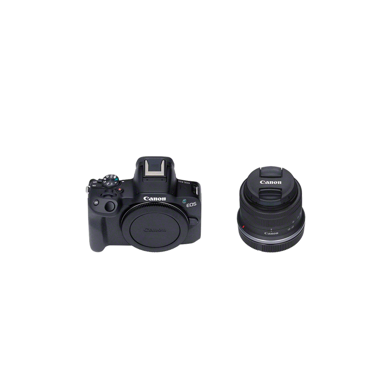 Комплект: камера EOS R50 чорного кольору + об’єктив RF-S 18-45mm IS STM