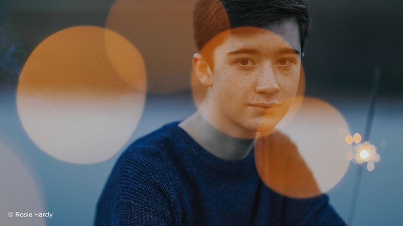 Male model lake bokeh low light