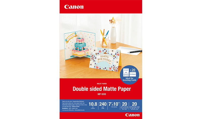 Specifications for Canon Double-sided Matte Paper MP-101D - Canon UK