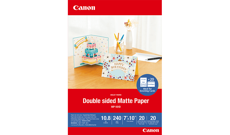 Specifications for Canon Double-sided Matte Paper MP-101D - Canon South