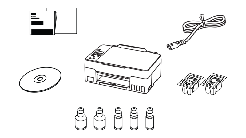 Conţinutul cutiei PIXMA G3460