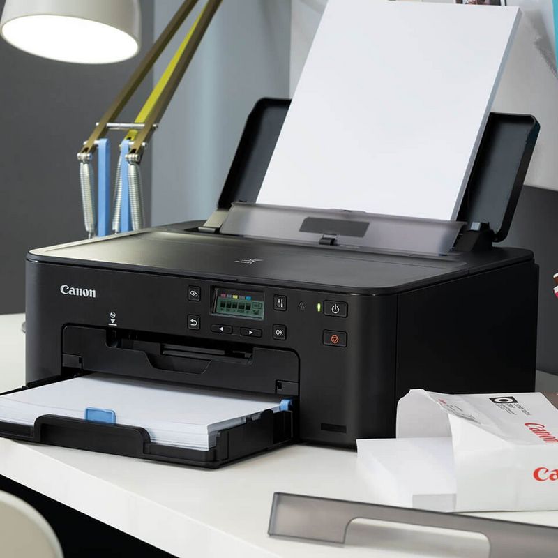 Canon PIXMA Black Printer on desk