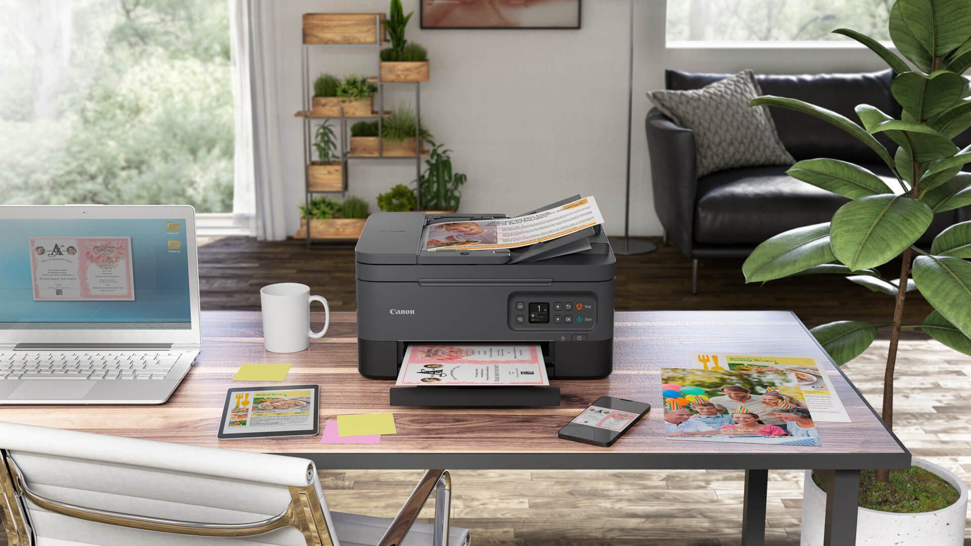 Canon PIXMA TR4650 - multifunctional 4-in one inkjet printer with Wi-Fi and  Cloud connectivity, perfect for home office