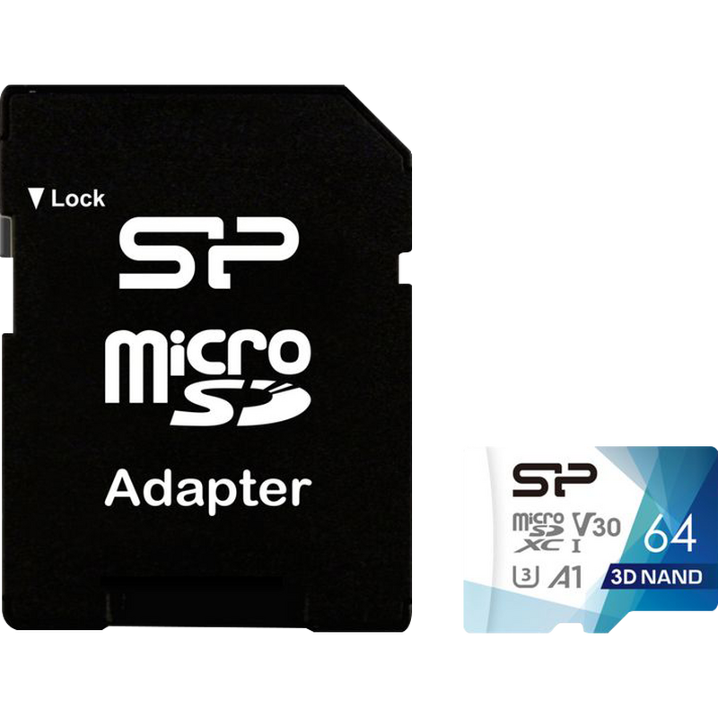 Silicon Power Superior Pro V30 64GB Memory Card with Adapter