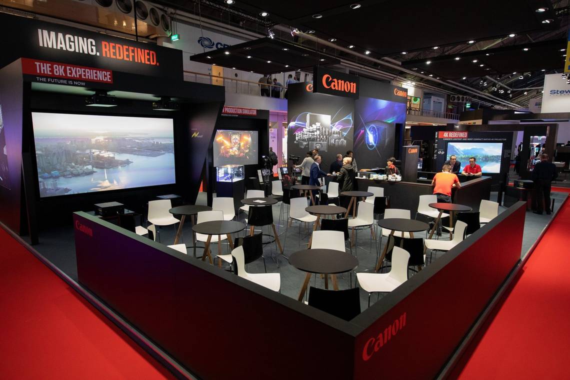 The Canon stand at ISE 2020.