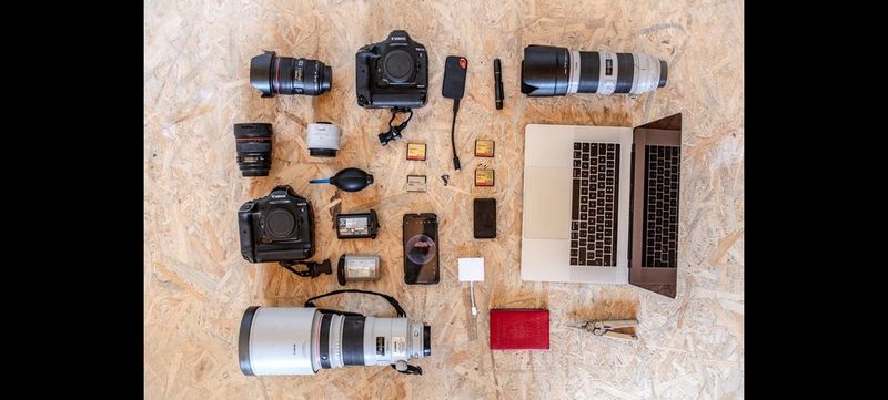 Canon Ambassador Marcin Kin's kitbag.