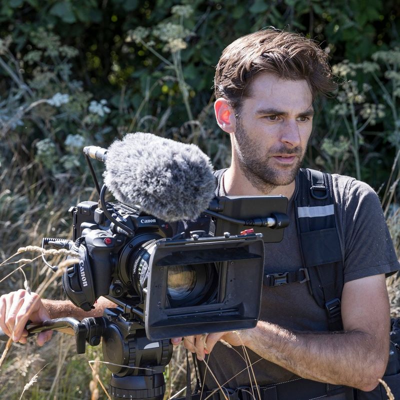 Filmmaker Ben Sherlock with the Canon EOS C500 Mark II.