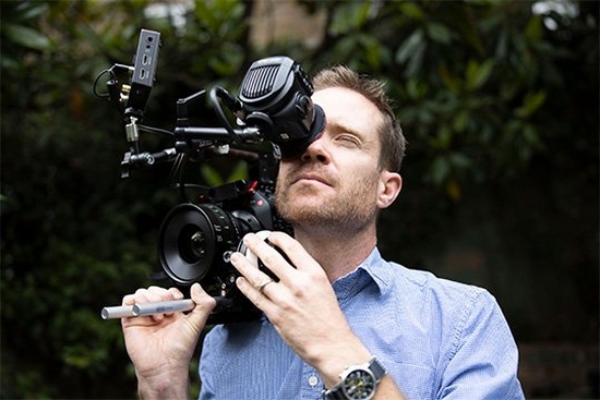 DoP Patrick Smith with a Canon EOS C500 Mark II cinema camera.