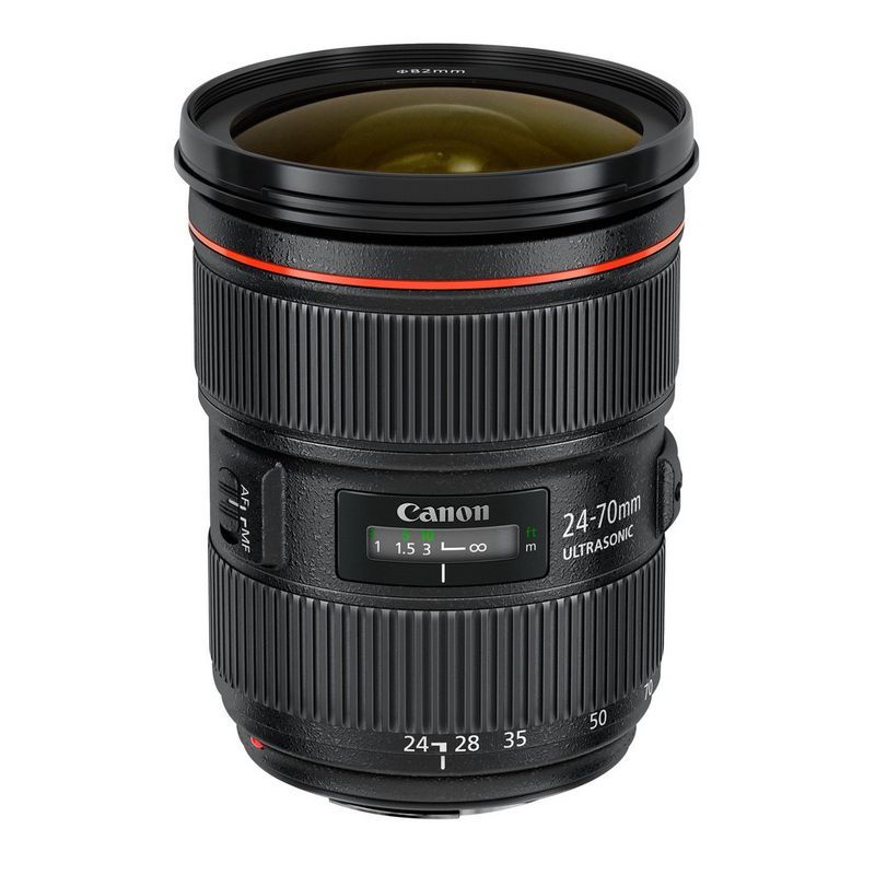 A Canon EF 24-70mm f/2.8L II USM lens.