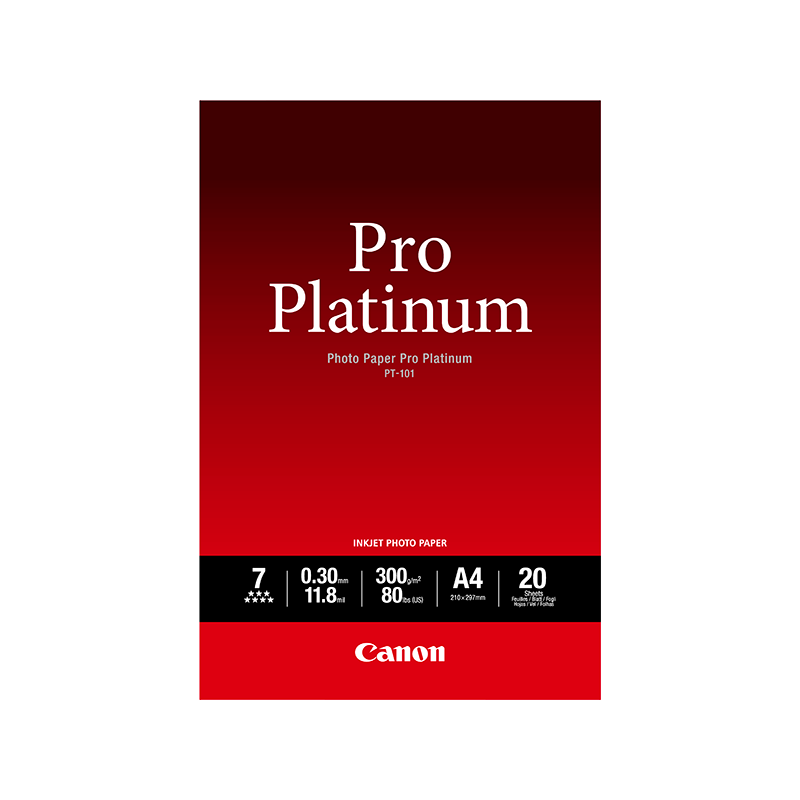 Front shot of Pro Platinum Paper
