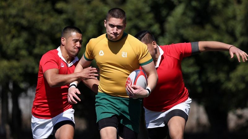 sample rugby tackle bokeh