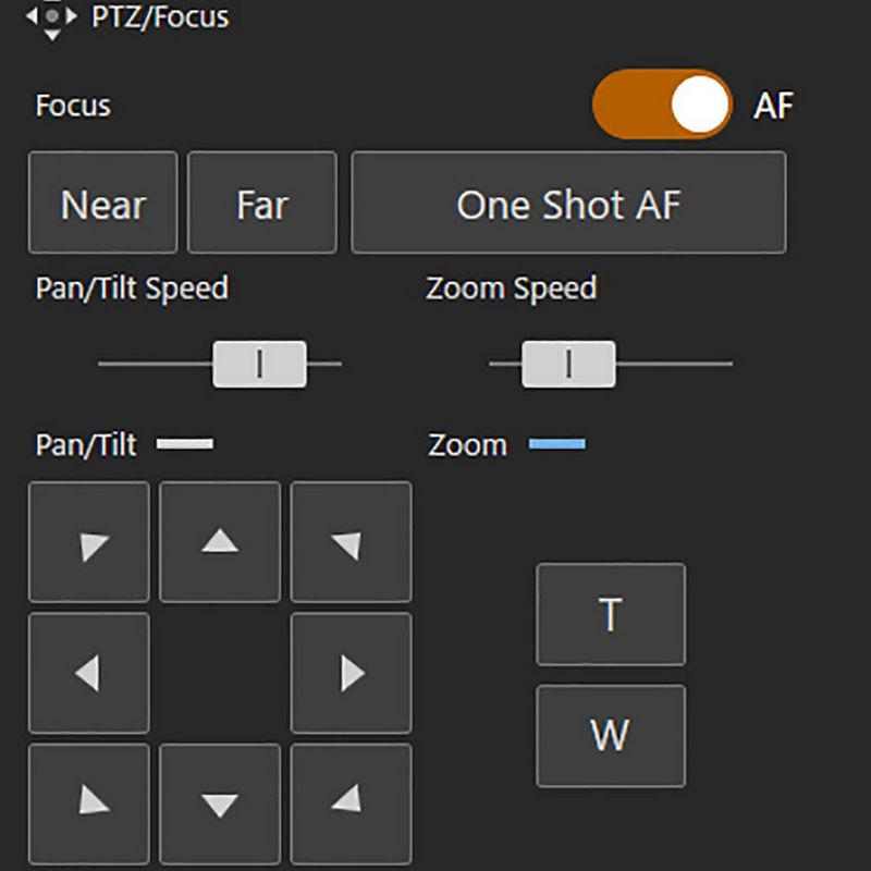 Canon Remote Camera Control Application, interface