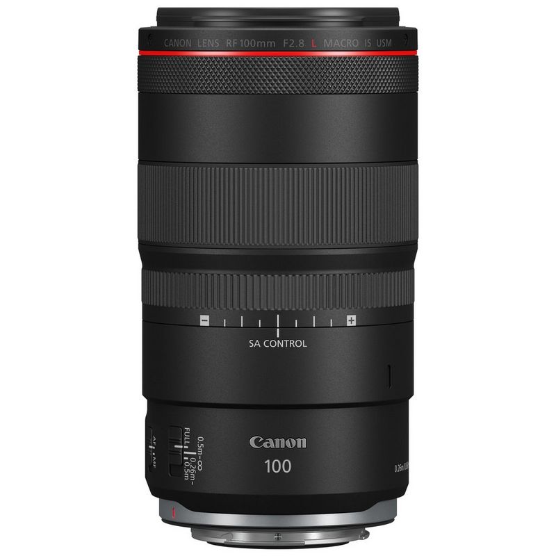 Un objectif Canon RF 100mm F2.8L Macro IS USM.