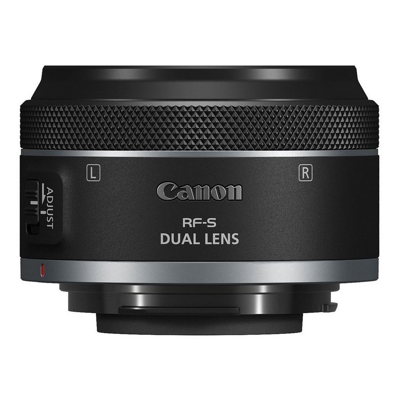 A Canon RF-S 7.8mm F4 STM DUAL lens.